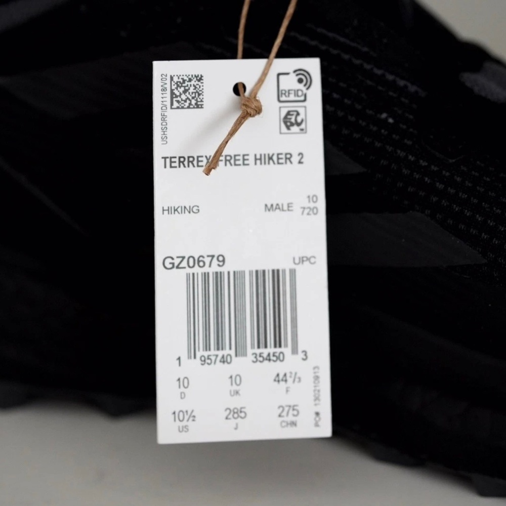 Adidas TERREX Terrex Free Hiker 2 GZ0679 Men's Core Black/Grey 10.5 - Picture 2 of 7
